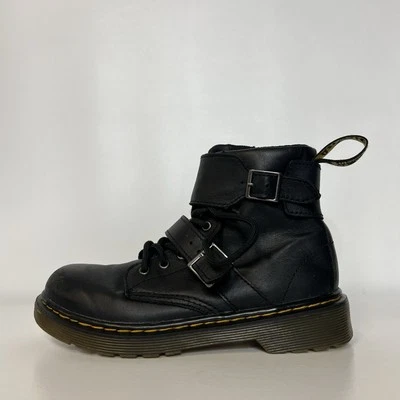 Dr Martens 1460 Joska J Niños EE. UU. Talla 1 Negro Hebilla Cuero Zapatos Botas Cremallera Foto 1 de 4
