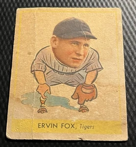1938 Goudey Heads Up Ervin "Pete" Fox Tigers carta di grado inferiore #247 sgualcita - Foto 1 di 3
