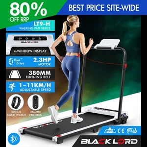 BLACK LORD Treadmill Electric Walking Pad Foldable Under Desk Home Gym White - Picture 1 of 3