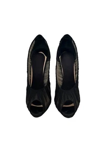 Christian Louboutin Tacones Negros Peep Toe Talla 11/41 - Imagen 1 de 8