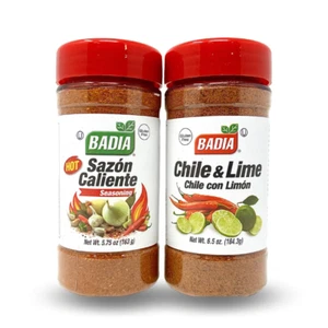 Badia Hot & Spicy Seasoning Bundle/Sazon Caliente/Chile/Lime/Chile con Limon - Picture 1 of 1