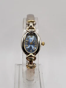 LA Express Damen Mode Quarzuhr 17 mm Oval Silber/Gold Ton Armband Band - Bild 1 von 8