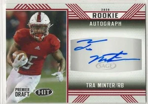 TRA MINTER 2020 SAGE Premier Draft Low RED AUTOGRAPH auto SOUTH ALABAMA - Picture 1 of 1