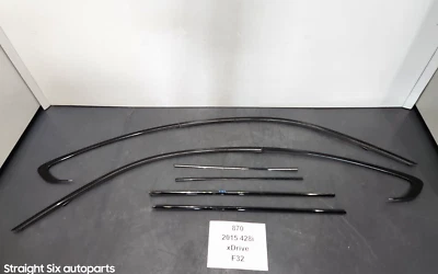 ✅ 15-20 OEM BMW F32 F82 M4 PRETO BRILHANTE Quadro de Linha de Sombra Moldura Porta Corpo Guarnição - Imagem 1 de 4