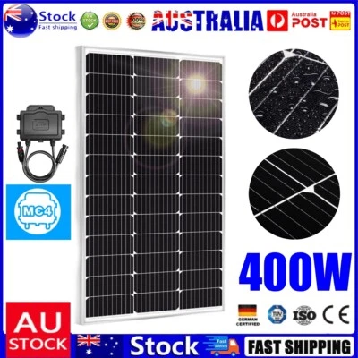 12V 400W Fixed Solar Panel Kit Mono Generator Caravan Camping Charger 400Watt - image 1 of 4
