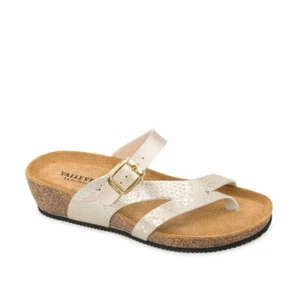 Sandali ciabatte infradito Valleverde G5306B platino zeppa 4 cm Made in Italy - Foto 1 di 1