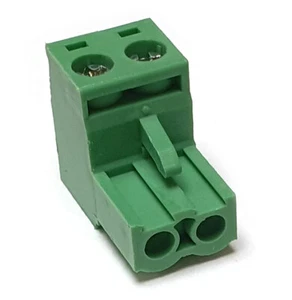 Conector de rampas de bloque de terminal de PCB verde 5,08 mm tornillo enchufable 2 pines derecho - Imagen 1 de 4