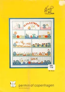 Permin of Copenhagen Cross Stitch Pattern: The Life of Mil Mille Count to Ten - Picture 1 of 1