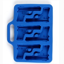 Cool Silicone Ice Drink Tray Ice Cube Gun Pistol Shape Ice Mold Ice Mould