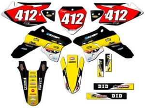 2008-2023 DRZ 125 RICOCHET Black Senge Graphics Kit Compatible with Suzuki - Picture 1 of 10