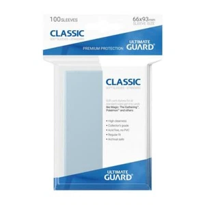 100 Bustine Protettive Trasparenti Ultimate Guard 66x93 mm Standard Pokemon MTG - Picture 1 of 3