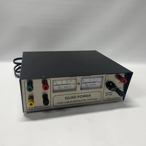 TESTED Vintage Frey/Elenco scientific company XP-580 Regulated Quad Power Supply - Afbeelding 1 van 9
