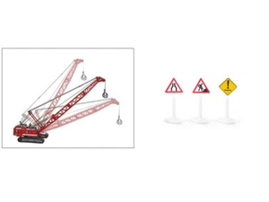 Heavy Haulage Transporter Green and Liebherr Cable Excavator Red with Wrecking B - Picture 1 of 5