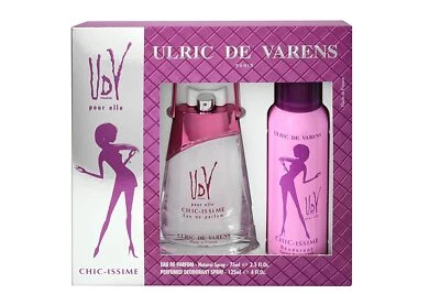 Ulric De Varens Chic Issme Eau De Parfum, 75ml with Deodorant for her, 125ml - Image 1 of 3
