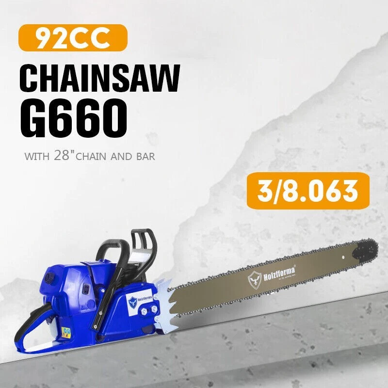 92cc Holzfforma G660 Gasoline Chain Saw Power Head With 28inch Bar & Chain