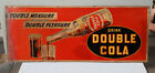 1946 Vintage DOUBLE COLA Sign with Glass And Bottle    Double Pleasure soda pop