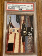 Mariano Rivera 1997 collectors choice Big Shots SSP GOLD #7 PSA Gem 10 Pop 2