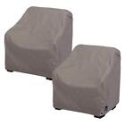 Modern Leisure Patio Lounge Club Chair Cover 35"X38"X31" Heather Gray (2-Pack)