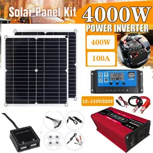 Caricabatteria 400 W Due Pannelli Solari Esterni 100 A con Controller Inverter 4000W - Foto 1 di 16