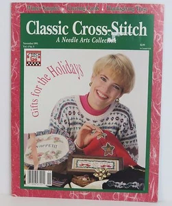 Vintage CLASSIC CROSS-STITCH November 1991 Vol 4 No 5 Winter Holidays Sampler - Bild 1 von 4
