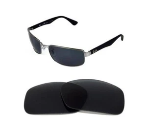 NEW POLARIZED REPLACEMENT BLACK LENS FIT RAY BAN TECH RB8316 62mm SUNGLASSES - Picture 1 of 5