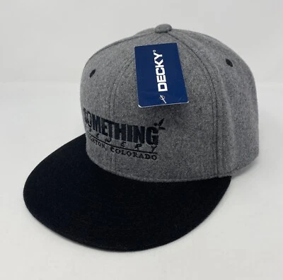 Something Brewery Gris Negro Trucker Hat SnapBack Gorra de Lana Brighton Colorado NUEVO Foto 1 de 4