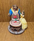 DISNEY BEAUTY AND THE BEAST ENCHANTED ROSE MUSICAL SNOW GLOBE