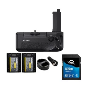 Sony Vertical Grip for Alpha a7R IV Camera with 128GB SD Card Bundle - Picture 1 of 12