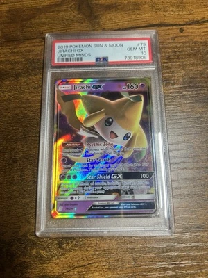 Pokémon TCG Jirachi GX #79/236 Sun & Moon Unified Minds Rare PSA 10! Gem Mint - Image 1 of 2