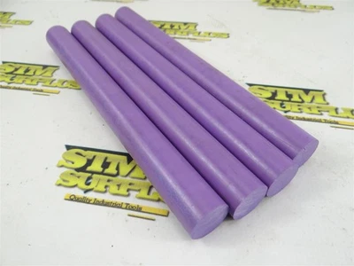 4 PIEZAS RADEL PLÁSTICO MECANIZABLE PÚRPURA R-5500 STOCK REDONDO 1" X 10" (#503) Foto 1 de 4