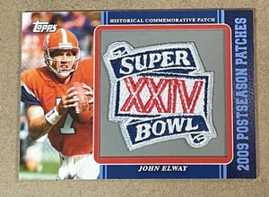 Parches/parches conmemorativos Topps de postemporada 2009 #PPR22 John Elway - Imagen 1 de 2