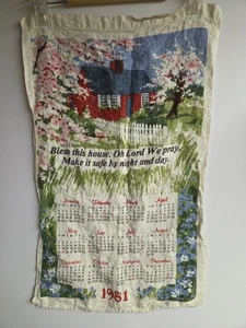 Vintage 1981 Linen Tea Towel Calendar With Lord Limerick 15"x24" - Bild 1 von 4