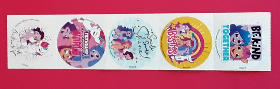 5 adesivos My Little Pony, 2,5" x 2,5" cada, favoritos para festas - Imagem 1 de 1