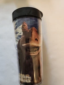 Star Wars Zaks Design Collectable Curved Travel Tumbler Jar Jar- New Old Stock - Picture 1 of 4
