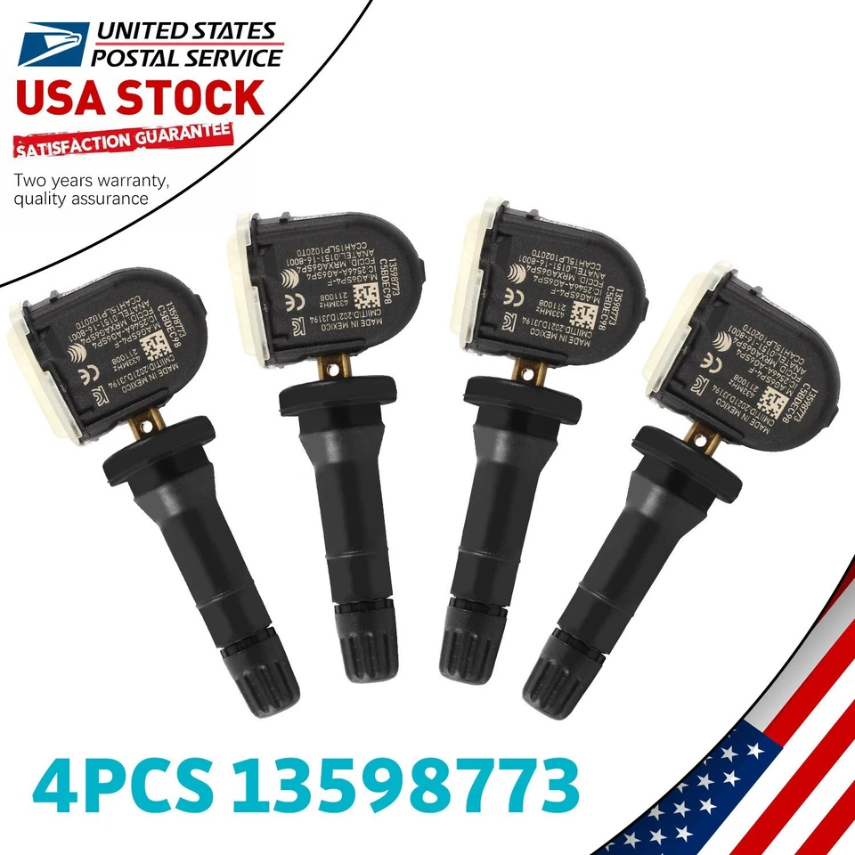 Juego de (4) 433 MHz para Chevrolet Camaro 2016-2020 sensor de presión de neumáticos TPMS Hencv Foto 1 de 4