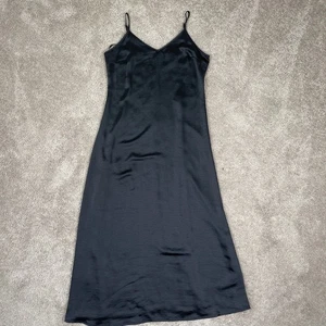 Vestido sin Mangas Calvin Klein Para Mujer 6 Negro Satinado Maxi Correa de Espagueti Y2K Slinky Años 90 - Imagen 1 de 9