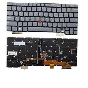Original New US Layout For Lenovo Thinkpad X1 2024 Grey Backlit Laptop Keyboard - Picture 1 of 5