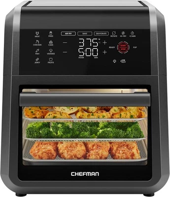 Chefman 6-in-1 Air Fryer Oven 12Qt Digital Touchscreen Black Very Good - Image 1 of 4
