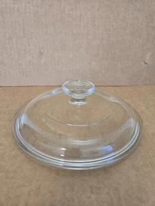 Pyrex Round Glass Replacement Lid G5C Clear Glass Lid Only FREE SHIPPING - Picture 1 of 7