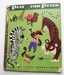 1950 Pets for Peter Little Golden Book Hardcover Jane Werner Childrens 1950s - Picture 1 of 2