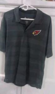 Mens Nike Dri-Fit Short Sleeve Polo, NFL, Arizona Cardinals, Gray, Size Large - Picture 1 of 6