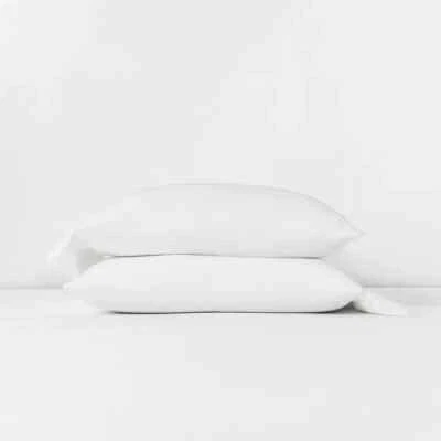 King Linen Blend Pillowcase Set White - Casaluna- BRAND NEW - Image 1 of 2