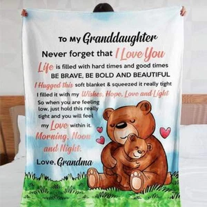 CUSTOMIZED TO MY GRANDDAUGHTER PUPPY BEAR I LOVE YOU - Picture 1 of 5