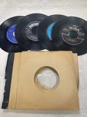Greek Vinyl Record Mixed With Vintage Sleeve 45 RPM RCA Nina Parlophone Lot Of 4 Foto 1 de 4