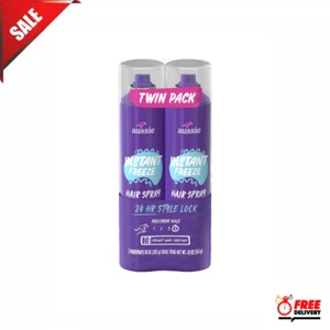 (2 Pack) High Quality ORIGINAL Aussie Instant Freeze Hairspray Strong Hold 10 OZ - Picture 1 of 12