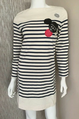 Abito Mini MARC JACOBS A Righe Breton Vendita £329 Taglia XS UK 8 BNWT - Immagine 1 di 4