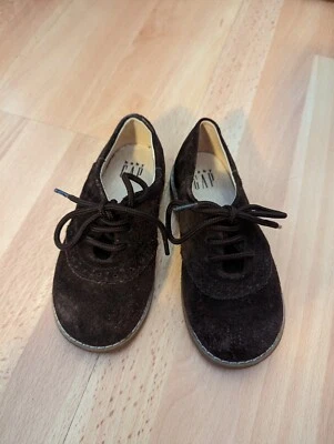 Zapatos Oxford BABY GAP Cuero Nobuck Marrón Infantil Niño Pequeño 8 M ~ ¡ENVÍO GRATUITO! Foto 1 de 3