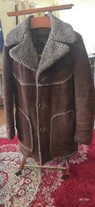Vintage Trailmaster Suede Cowhide Leather/Synthetic Furr Coat Jacket Sz 40 - Picture 1 of 8