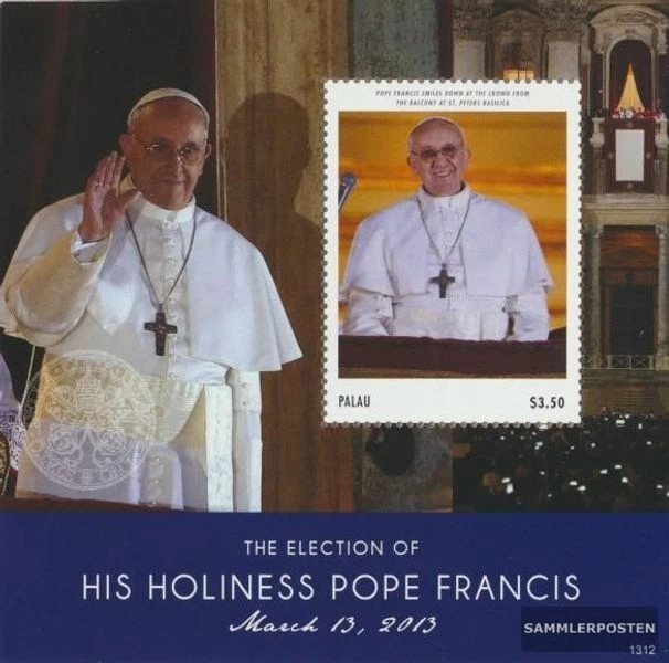 Palau-Islands block286 (complete issue) MNH 2013 Election Pope Franzikus - Image 1 of 1