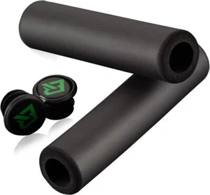 MTB Bike Grips Rubber Glossy Silicone Sponge Handlebar Grips Ultralight Non-slip - Picture 1 of 20